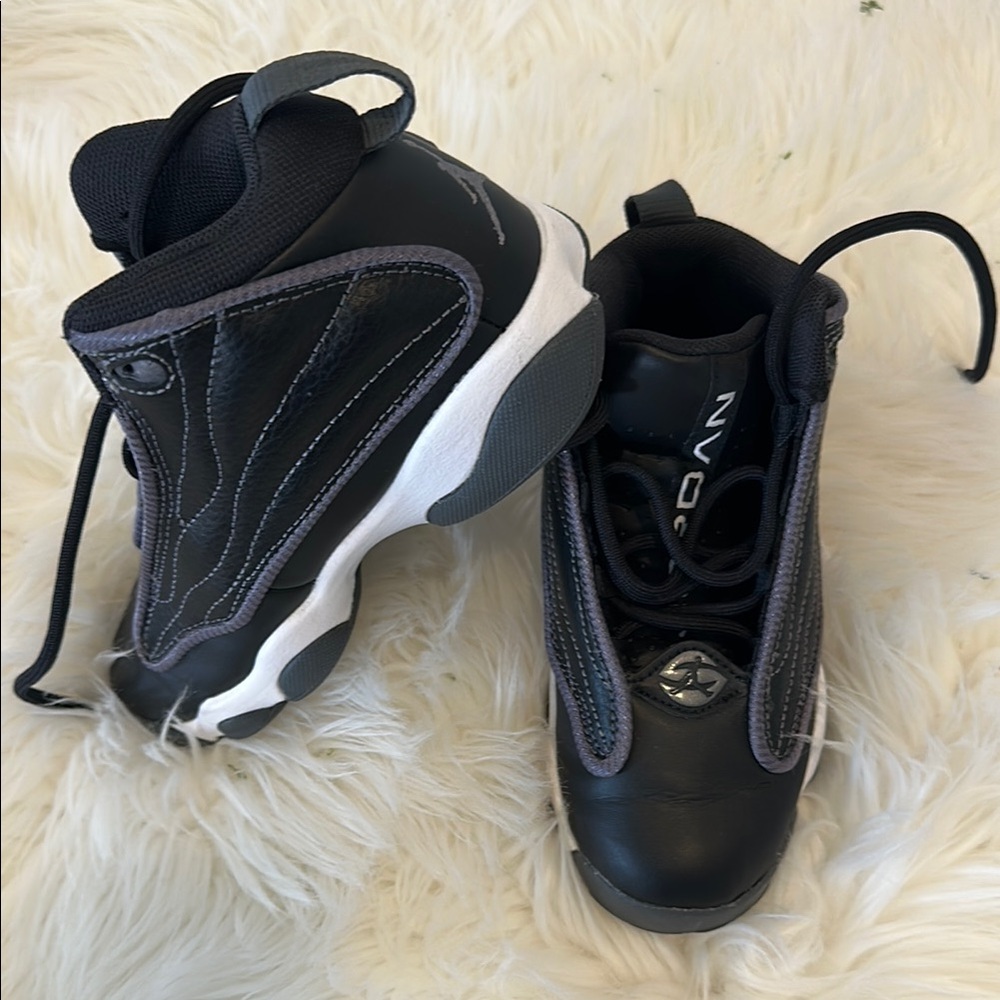 Jordan Black and White Streamlined Sneakers